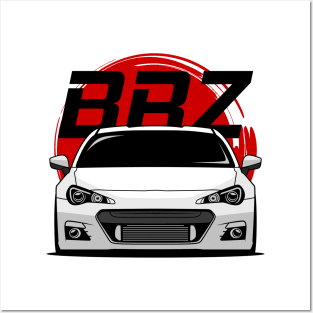 White BRZ JDM Posters and Art